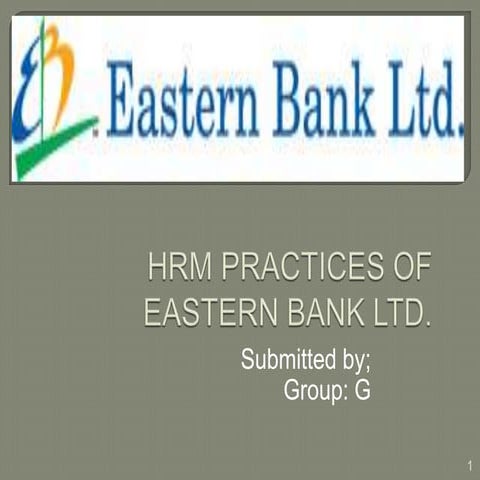 Human Resource management practices of Eastern bank