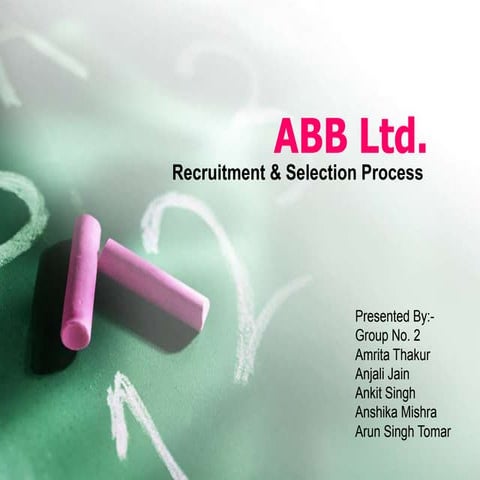 ABB ltd Presentation on Recruitment & Selection