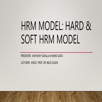 SOFT AND HARD HRM PRESENTATION