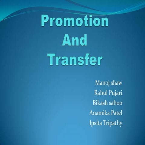 Hrm promotion & transfer