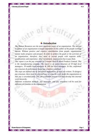 Project report on Salary structure