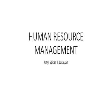 Introduction to Human Resource Management