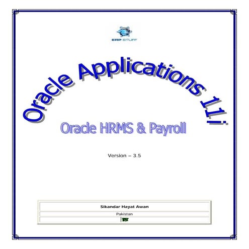 Hrms and payroll 11i   v3.5