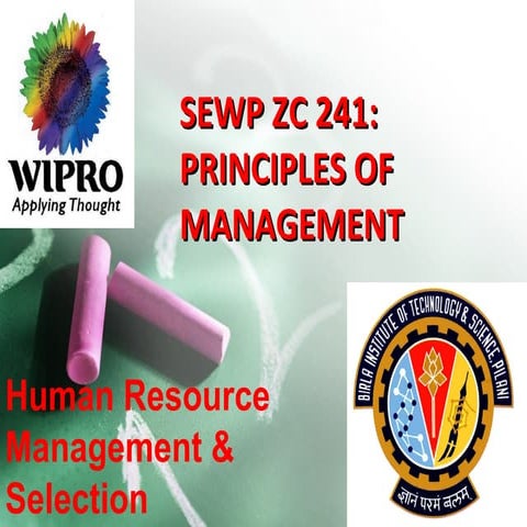 Hrm & selection. chpt 11