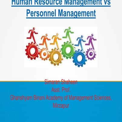 Human Resource Management vs Personnel Management 