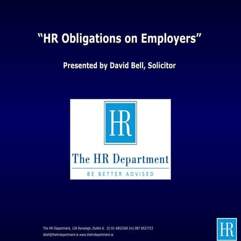 Hr obligations on employers in ireland