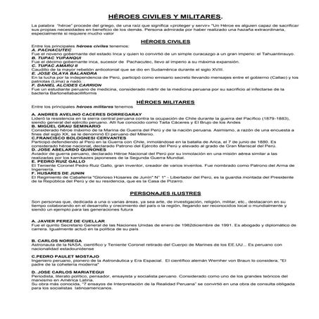Héroes civiles y militares