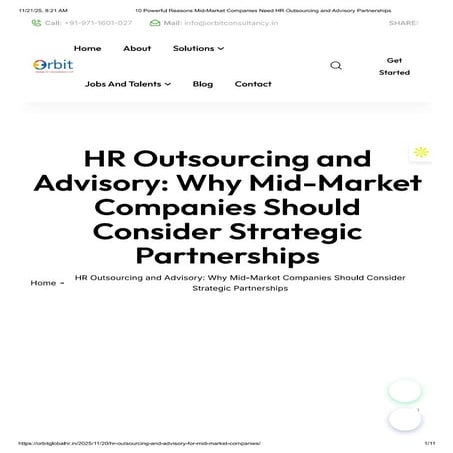 HR Outsourcing and Advisory: Why Mid-Market Companies Should Consider ...