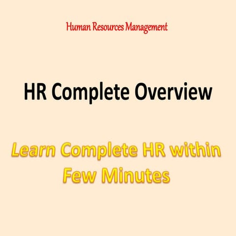 Complete HR Overview