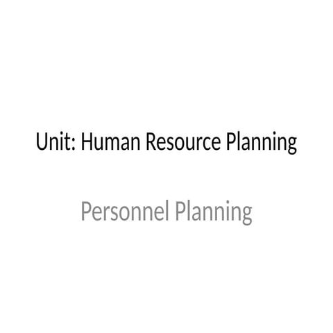Objective of HRP | PPTX