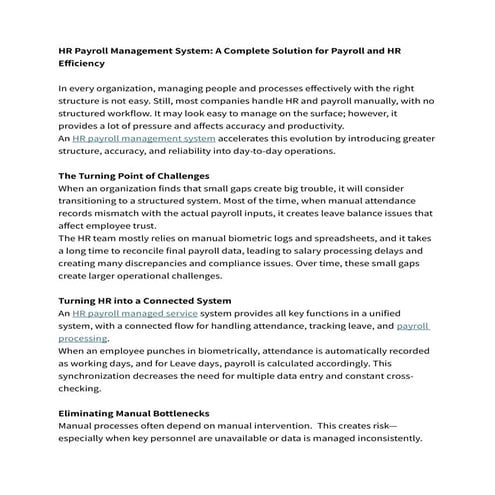 HR Payroll Management System: A Complete Solution for Payroll and HR ...