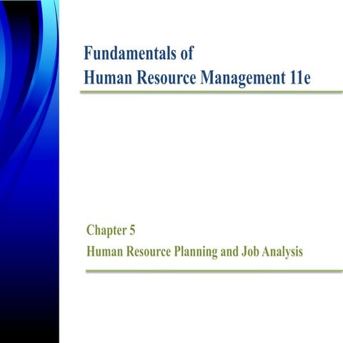 Human Resource Planning and Job Analysis | PPT
