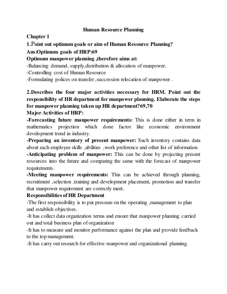 Human Resource Planning