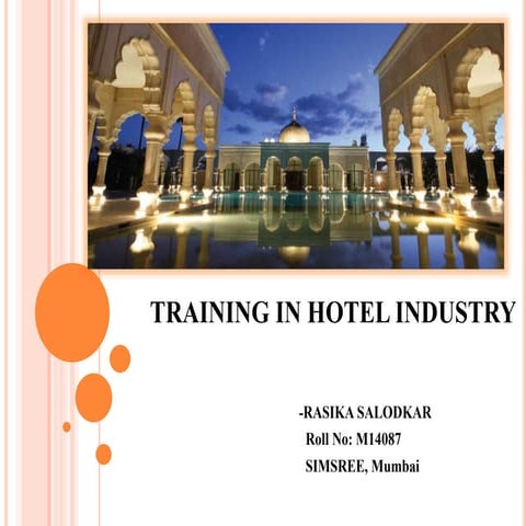 Important aspects of Training in hotel industry