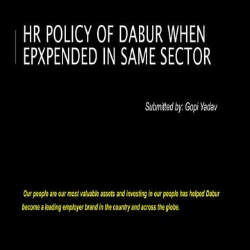 Hr policy of dabur 