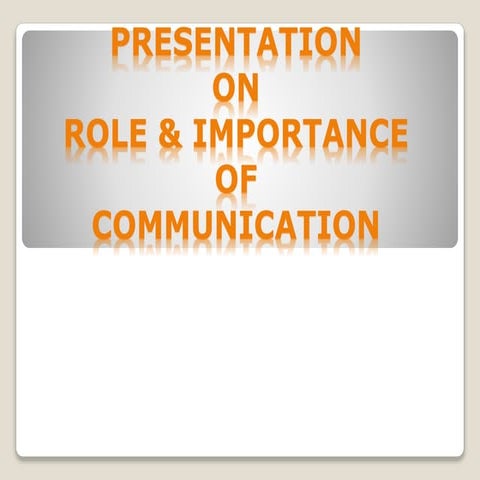 communication  and its importance