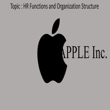Apple Inc. Organization Structure