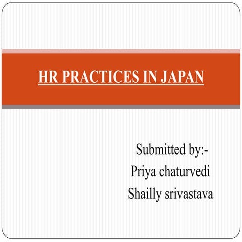 Hr practices in japan