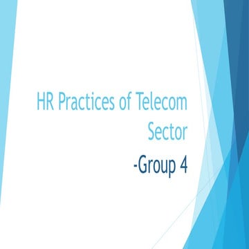 Hr practices of telecom sector