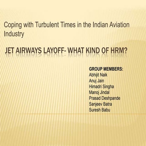 Business Ethics and HRM: Jet Airways Case Study