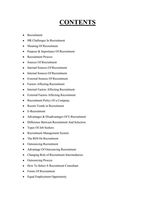 Hr recruitment