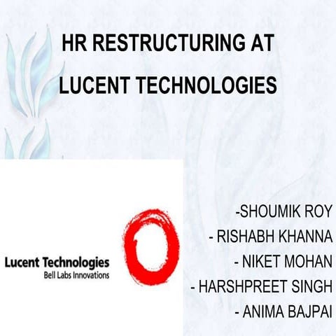 HR restructuring at Lucent Technologies