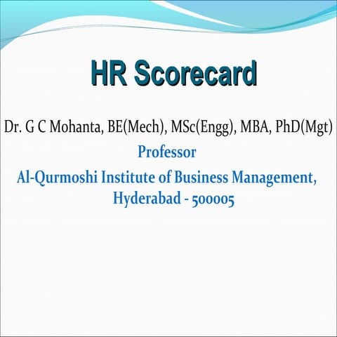 HR Scorecard 