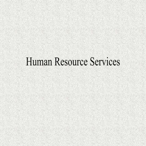 Human Resource services
