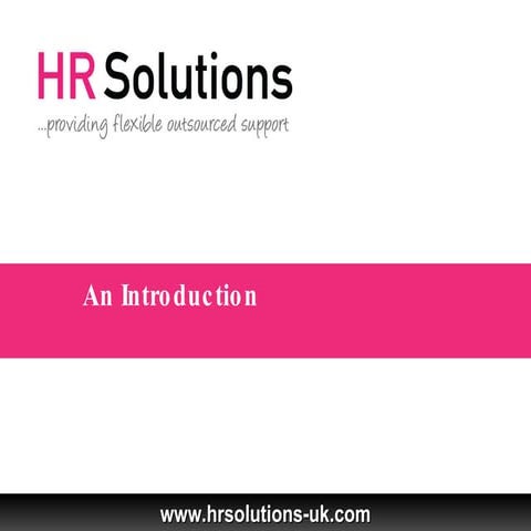 HR Solutions - An Introduction