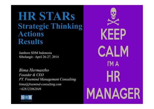 Human Resources STARs ME Now and Next Evolution 