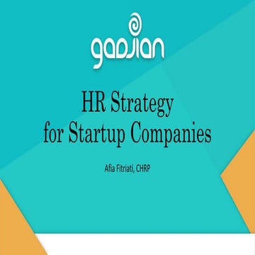 Hr Strategy for Startup Companies - www.gadjian.com