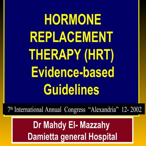 Hormone replacement therapy | PPT