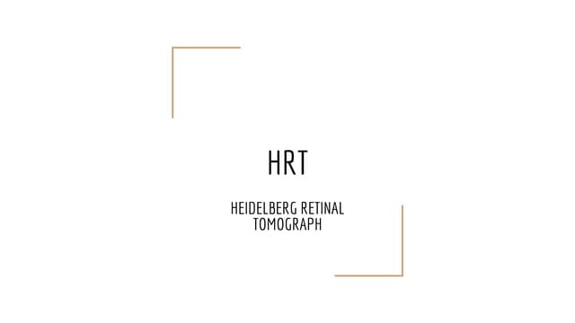 Heidelberg retinal tomography  Introduction to interpretation