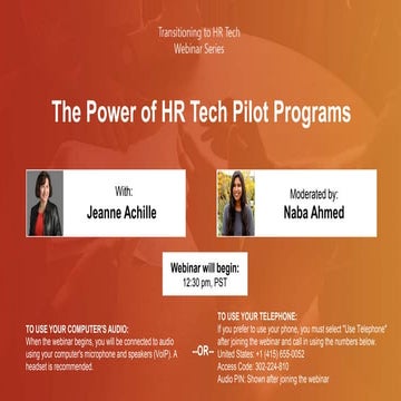 Transitioning to HR Tech: The Power of Pilot Programs 
