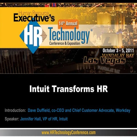 Intuit Transforms HR - HR Technology Conference 2011