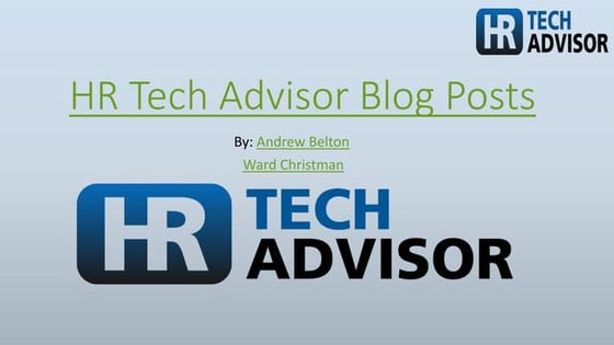 Hr Tech Advisor presentations