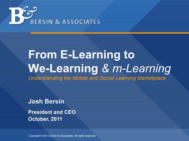Mobile and Informal Learning: Trends for 2012