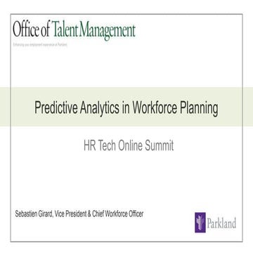 Predictive Analytics in Workforce Planning