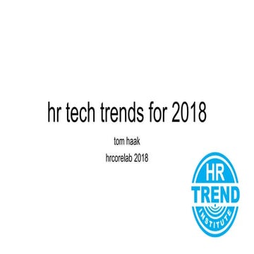 HR Tech Trends for 2018