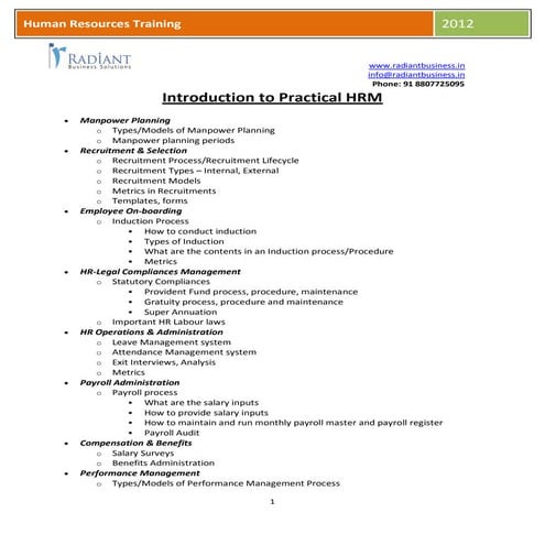 HR Training in Chennai, Tambaram