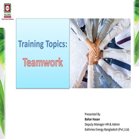 Training on Team Work