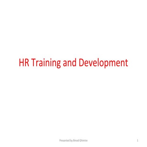 Hr training and development | PPT
