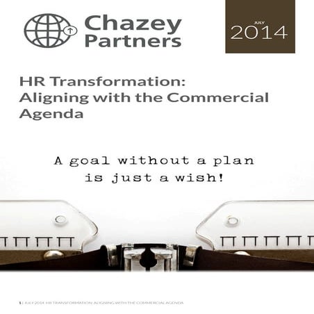 Hr Transformation Roadmap- Aligning with the Business Commercial Agenda