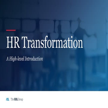 HR Transformation: A High-level Introduction