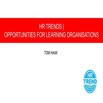 HR Trends | Opportunities for Learning Organisations