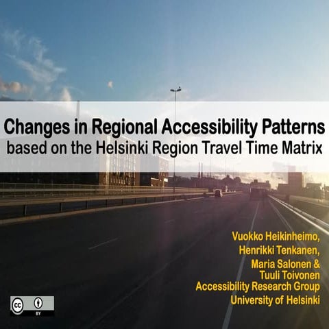 Changes in travel-times in the Capital Region of Helsinki 