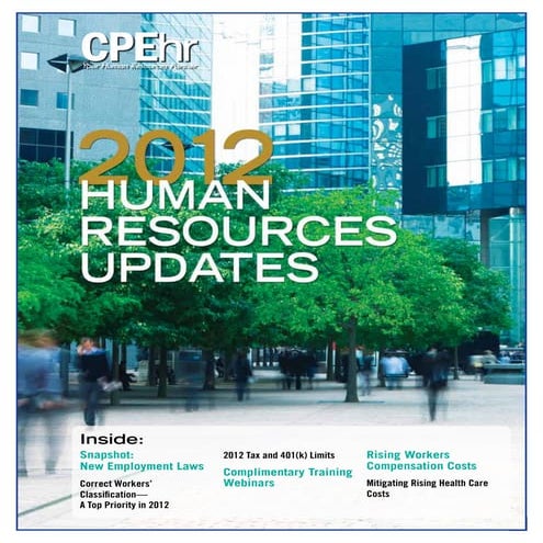 2012 Human Resources Updates