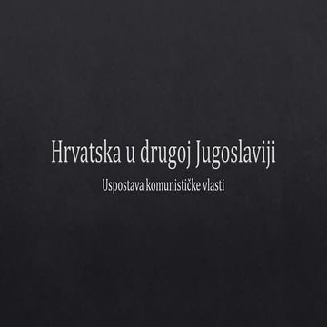 Hrvatska u drugoj Jugoslaviji