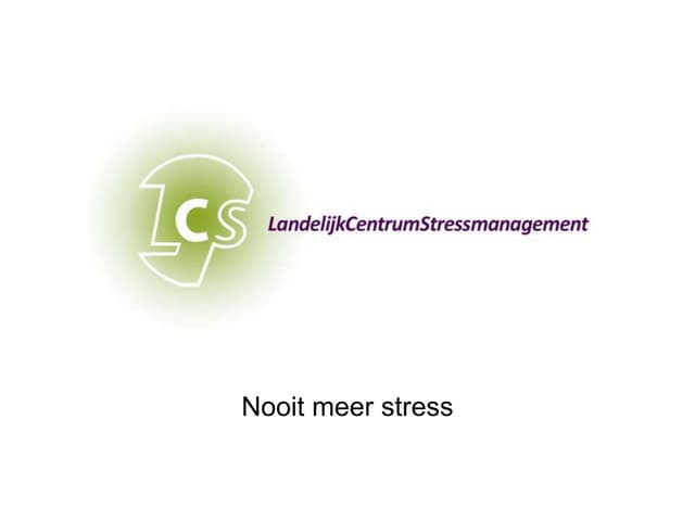 stressreductie