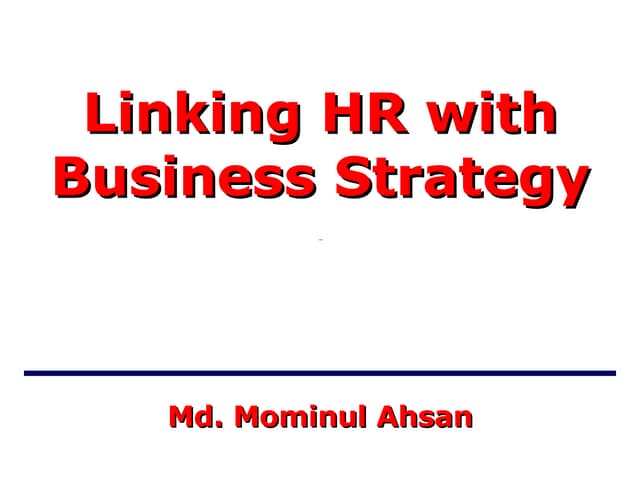 Hr With Business Strategy 1